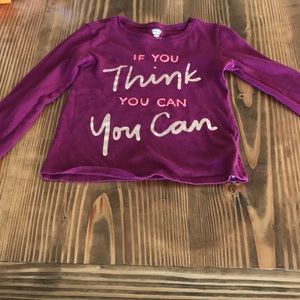 Long sleeve t shirt in purple for little girls